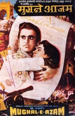 Cartaz do filme Mughal-e-Azam (1960), de K. Asif