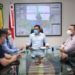 Gestores de Novo Airão e Manacapuru reunidos com o governador do Amazonas, Wilson Lima