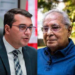 Governador Wilon Lima e Amazonino Mendes de perfil de frente um para o outro