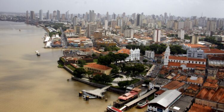 Vista aérea da cidade de Belém